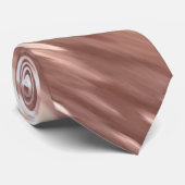 Abstrakte Nummer 3: Kupfer-Rose-Goldschimmer Krawatte (Gerollt)