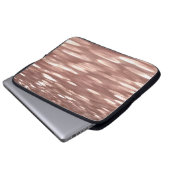 Abstrakte Nummer 3: Kupfer-Rose-Goldschimmer Laptopschutzhülle (Vorne Knopf)