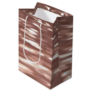 Abstrakte Nummer 3: Kupfer-Rose-Goldschimmer Mittlere Geschenktüte