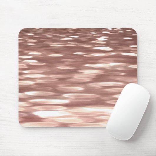 Abstrakte Nummer 3: Kupfer-Rose-Goldschimmer Mousepad (Mit Mouse)