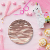 Abstrakte Nummer 3: Kupfer-Rose-Goldschimmer Pappteller (Party)