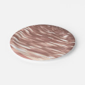 Abstrakte Nummer 3: Kupfer-Rose-Goldschimmer Pappteller (Schrägansicht)