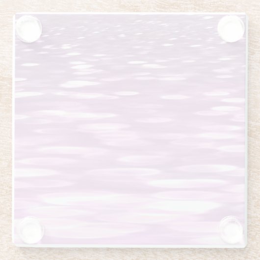 Abstrakte Nummer 3: Lilac Shimmer Glasuntersetzer (Rückseite)