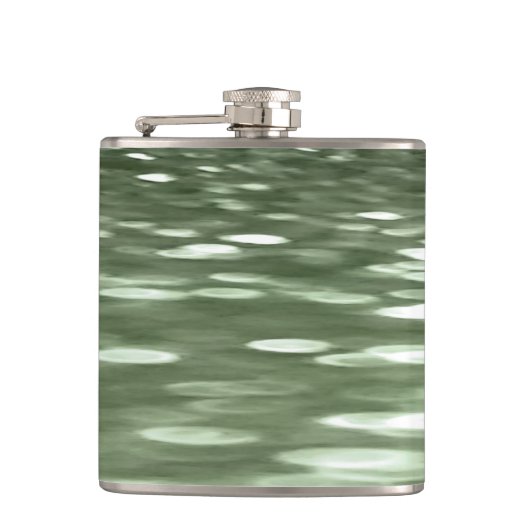 Abstrakte Nummer 3: Olive green verschwur Flachmann (Vorderseite)