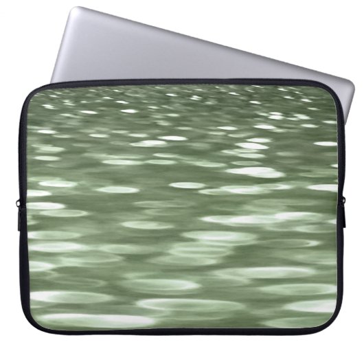 Abstrakte Nummer 3: Olive green verschwur Laptopschutzhülle (Vorderseite)
