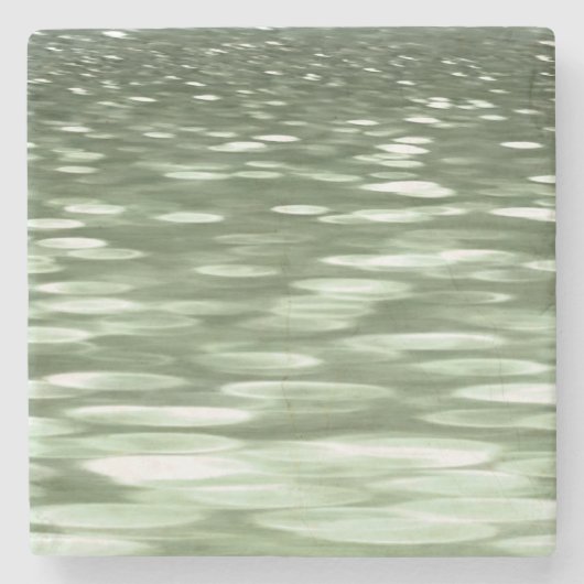 Abstrakte Nummer 3: Olive green verschwur Steinuntersetzer (Vorderseite)