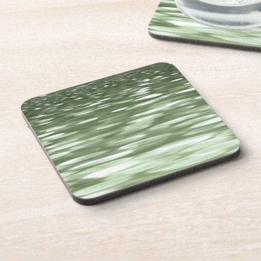 Abstrakte Nummer 3: Olive green verschwur Untersetzer (Linke Seite)