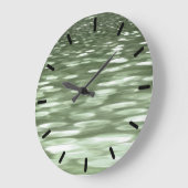 Abstrakte Nummer 3: Olivgrün Große Wanduhr (Winkel)