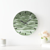 Abstrakte Nummer 3: Olivgrün Große Wanduhr (Zuhause)