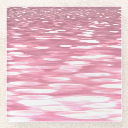 Abstrakte Nummer 3: Pink Shimmer Glasuntersetzer (Vorderseite)
