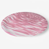 Abstrakte Nummer 3: Pink Shimmer Pappteller (Schrägansicht)