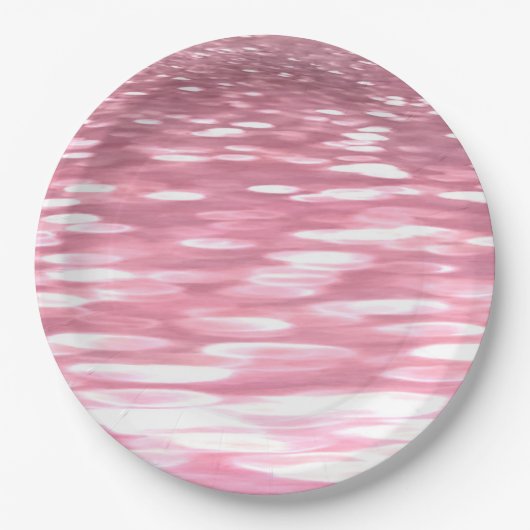 Abstrakte Nummer 3: Pink Shimmer Pappteller (Vorderseite)