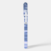 Abstrakte Nummer 3: Pulverblau-Schimmer Case-Mate iPhone Hülle (Rückseite / Links)