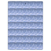 Abstrakte Nummer 3: Pulverblau-Schimmer Klemmbrett (Rückseite)
