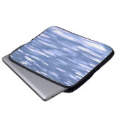 Abstrakte Nummer 3: Pulverblau-Schimmer Laptopschutzhülle (Vorne Knopf)