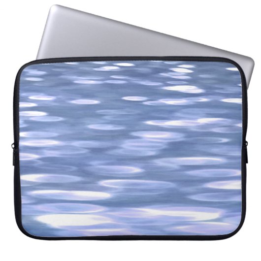 Abstrakte Nummer 3: Pulverblau-Schimmer Laptopschutzhülle (Vorderseite)