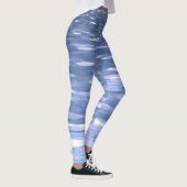 Abstrakte Nummer 3: Pulverblau-Schimmer Leggings (Rechts)