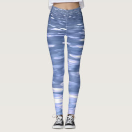 Abstrakte Nummer 3: Pulverblau-Schimmer Leggings