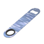 Abstrakte Nummer 3: Pulverblau-Schimmer Speed Flaschenöffner (Vorderseite Schrägansicht)