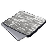 Abstrakte Nummer 3: Silbergrauer Schimmer Laptopschutzhülle (Vorne Knopf)