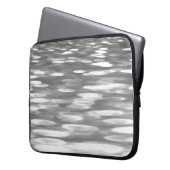 Abstrakte Nummer 3: Silbergrauer Schimmer Laptopschutzhülle (Vorderseite Links)