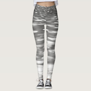 Abstrakte Nummer 3: Silbergrauer Schimmer Leggings