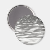 Abstrakte Nummer 3: Silbergrauer Schimmer Magnet (Vorderseite/Rückseite)