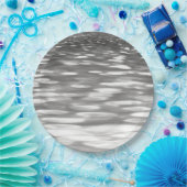 Abstrakte Nummer 3: Silbergrauer Schimmer Pappteller (Party)