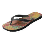 Abstrakte Oak-Blätter im Herbst FlipFlops Badesandalen (Schrägansicht)