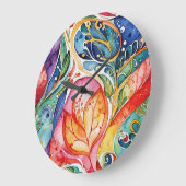 Abstrakte Oberflächenbilder 1207 - Wall-Uhr Große Wanduhr (Winkel)