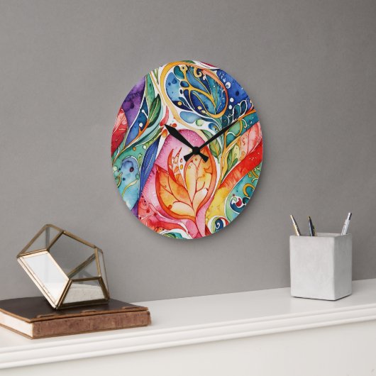 Abstrakte Oberflächenbilder 1207 - Wall-Uhr Große Wanduhr (Büro)