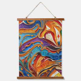 Abstrakte Oberflächenbilder 1211 - Wandtapeten Wandteppich Mit Holzrahmen