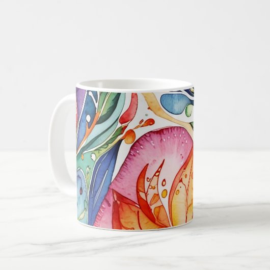 Abstrakte Oberflächenvorlage 1207 - Kaffeezubereit Kaffeetasse (Vorderseite Links)