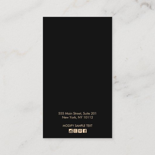 Abstrakte Ofenanzeige für Schwarz-Rosa-Wasserfarbe Visitenkarte (Rückseite)