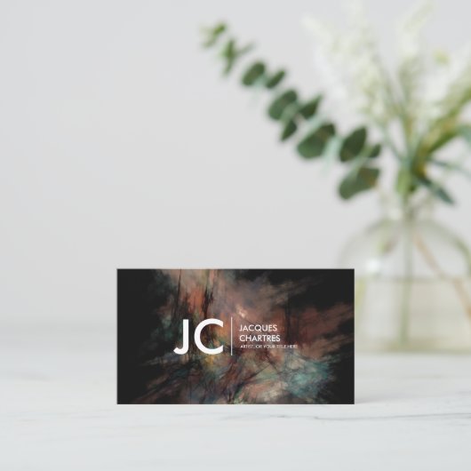 Abstrakte Öl-Malerei-berufliche Visitenkarte (Stehend Vorderseite)