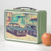 Abstrakte Oldtimer 1950er Metall Brotdose (Beispiel)