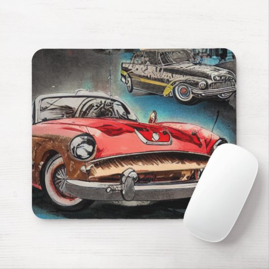 Abstrakte Oldtimer der 1950er Jahre Mauspad (Mit Mouse)