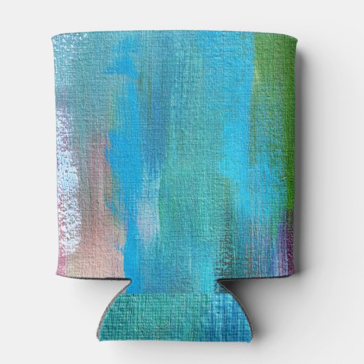 Abstrakte Ölfarbe Leinwand Textur Dosenkühler (Rückseite)