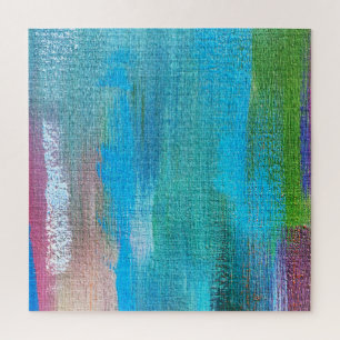 Abstrakte Ölfarbe Leinwand Textur Puzzle