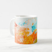 abstrakte Ölfarbe Textur auf Leinwand, Background Kaffeetasse (Vorderseite Links)