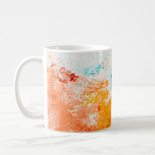 abstrakte Ölfarbe Textur auf Leinwand, Background Kaffeetasse (Links)