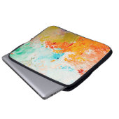 abstrakte Ölfarbe Textur auf Leinwand, Background Laptopschutzhülle (Vorne Knopf)