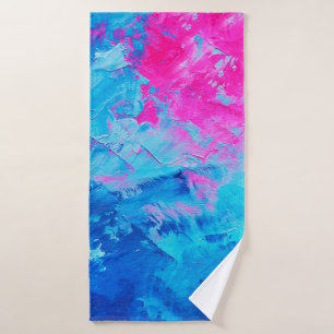 abstrakte Ölfarbe Textur auf Leinwand, Hintergrund Badehandtuch