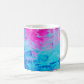 abstrakte Ölfarbe Textur auf Leinwand, Hintergrund Kaffeetasse (VorderseiteRechts)
