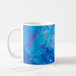 abstrakte Ölfarbe Textur auf Leinwand, Hintergrund Kaffeetasse