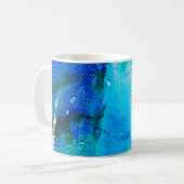 Abstrakte Ölfarbe Textur auf Leinwand, Hintergrund Kaffeetasse (Vorderseite Links)