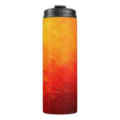 abstrakte Ölfarbe Textur auf Leinwand, Hintergrund Thermosbecher (Vorderseite)