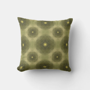 Abstrakte Olive Green Blume Nahtloses Muster Kissen
