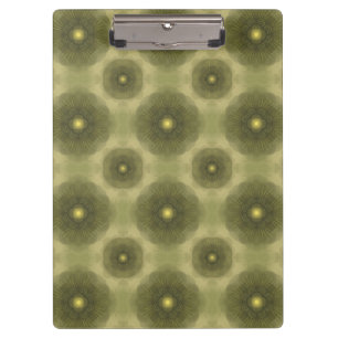 Abstrakte Olive Green Blume Nahtloses Muster Klemmbrett