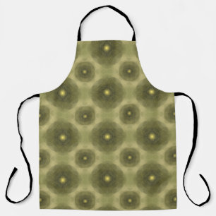 Abstrakte Olive Green Blume Nahtloses Muster Schürze